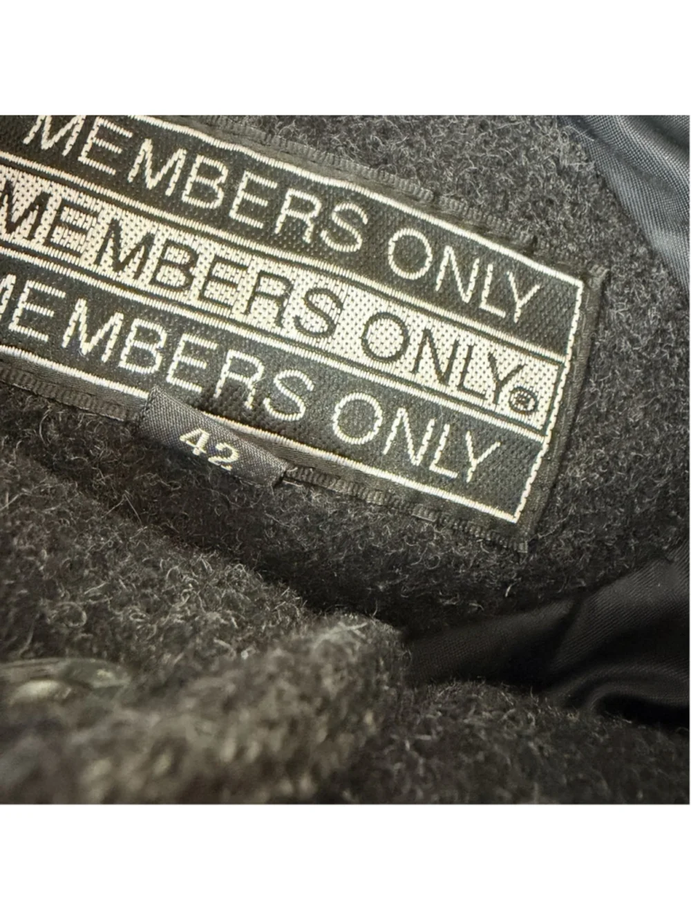 MEMBERS ONLY Wool Bomber Jacket Men’s Size 42 Gray Full Zip Made in Hong Kong